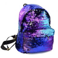 Ibeauti Cute Small Backpack Purse Bling Sequins Backpack School Bags for Teen Girls Women (Blue)