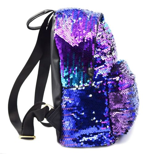  Ibeauti Cute Small Backpack Purse Bling Sequins Backpack School Bags for Teen Girls Women (Blue)