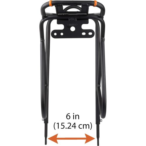  Ibera Bike Rack  Bicycle Touring Carrier with Fender Board, Frame-Mounted for Heavier Top & Side Loads, Height Adjustable for 26-29 Frames