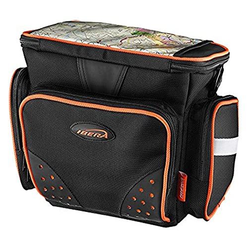  Ibera Bike Handlebar Bag for Camera Equipment, Clip-on Quick Release Bicycle Bag with Rain Cover and Map Sleeve