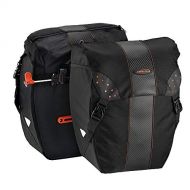Ibera Bicycle Bag PakRak Clip-On Quick-Release All Weather Bike Panniers (Pair), Includes Rain Cover
