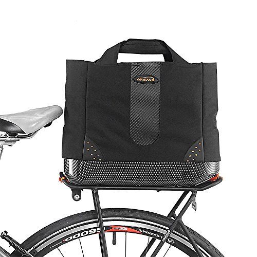  Ibera 2 in 1 Bike PakRak Insulated Cooler Trunk Bag, Bicycle Shopping Bag for Grocery, Hand/ Shoulder Bag