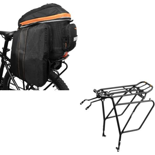  Ibera Bike Carrier Plus+ Rack (Disk Brake Mounts) and Trunk Bag with Expandable Panniers
