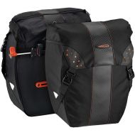 Ibera Bicycle Bag PakRak Clip-On Quick-Release All Weather Bike Panniers (Pair), Includes Rain Cover