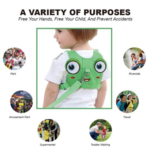  [아마존베스트]Ibestby Toddler Harness Anti-Lost Safety Walking Leash New Design Toddler Leash for Toddlers Age 1-3 Years Boys and Girls (Green)