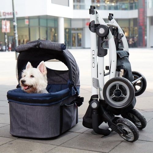  Ibiyaya ibiyaya Detachable Pet Carrier Stroller for Dogs and Cats  3-in-1 Travel Crate + Car Seat + Carriage Stroller in One,