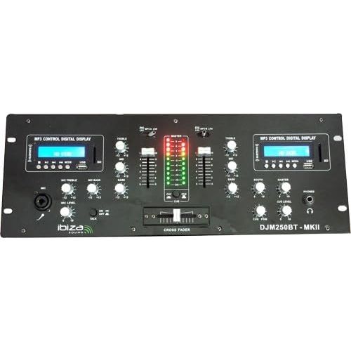  [아마존베스트]Ibiza 1523812Channel DJ Mixer with USB/SD and Bluetooth