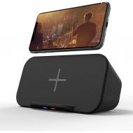 [아마존핫딜][아마존 핫딜] I-box Bluetooth Speaker with Wireless Charger Stand, Premium Stereo Sound Speaker 18 Hours Playtime, 2 in 1 Home Audio Player Qi Charger Charging Compatible with iPhone, Samsung, Qi-Enab