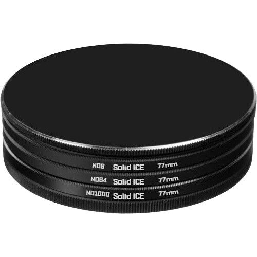  Ice 77mm Stack Cap with ND8, ND64, ND1000 Slim Filter Set (3-, 6-, 10-Stop)