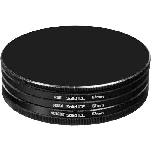  Ice 67mm Stack Cap with ND8, ND64, ND1000 Slim Filter Set (3-, 6-, 10-Stop)