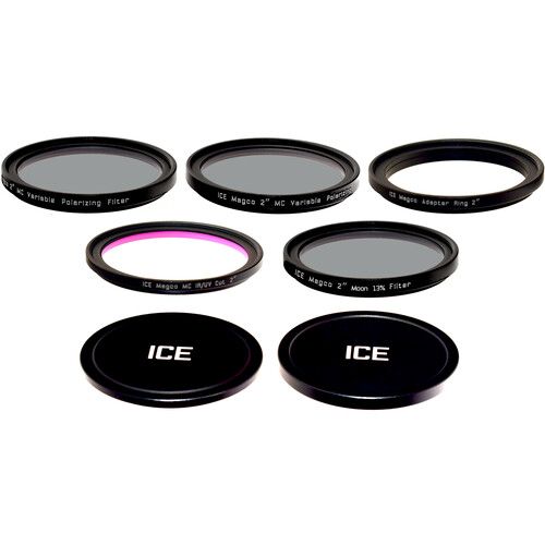  Ice Magco Magnetic Telescope Filter Set with Variable PL, Moon, IR/UV Filters & Stack Caps (2