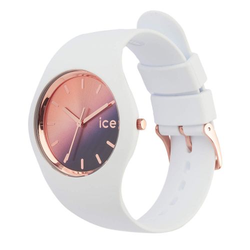  [아마존 핫딜]  [아마존핫딜]Ice-Watch - Ice Sunset Midnight - Weisse Damenuhr mit Silikonarmband - 015749 (Medium)