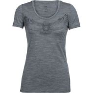 Icebreaker Womens Tech Lite Night Owl SS Scoop Neck Top