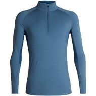 Icebreaker Merino Mens Zone Midweight Base Layer Long Sleeve Half Zip Pullover Top, Merino Wool