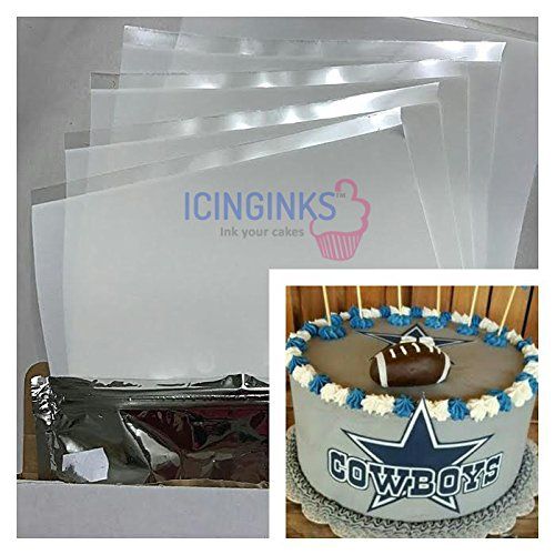  Icinginks Edible Cake Frosting Sheets, Sugar Sheets for Cake Decorating, A4 Very White Icing Paper for Cake and Cookies, Cake Edible Paper for Birthdays, Parties  Pack of 24 (8.5”