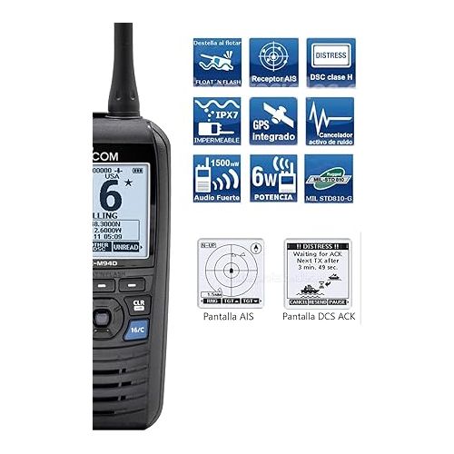  Icom M94d Vhf Marine Radio W/dsc & Ais