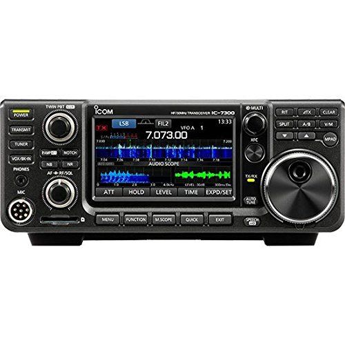  Icom IC-7300 HF50MHz 100W Base Transceiver with RT Systems Programming Software and Cable and Ham Guides TM Quick Reference Card Bundle!!