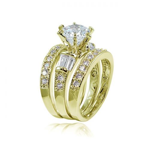  Icz Stonez 3ct TGW Cubic Zirconia Bridal Engagement Ring Set by ICZ Stonez