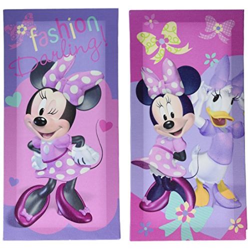 디즈니 Disney Minnie Mouse Canvas Wall Art (2 Pack), 7 x 14