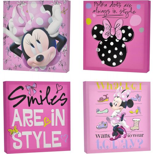 디즈니 Disney Minnie Mouse Canvas Wall Art (4-Piece)