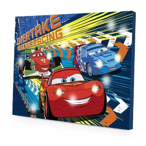 디즈니 Disney Cars 3 LED Canvas Wall Art, 15.75-Inch x 11.5-Inch