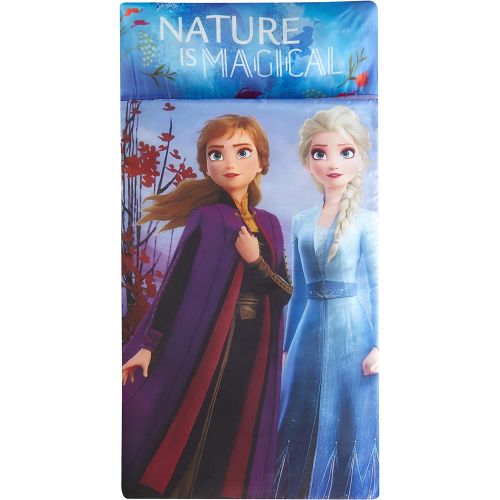  Idea Nuova Disney Frozen 2 Foldable Slumber Cot with Detachable Printed Sleeping Bag Featuring Anna & Elsa, Ages 3+