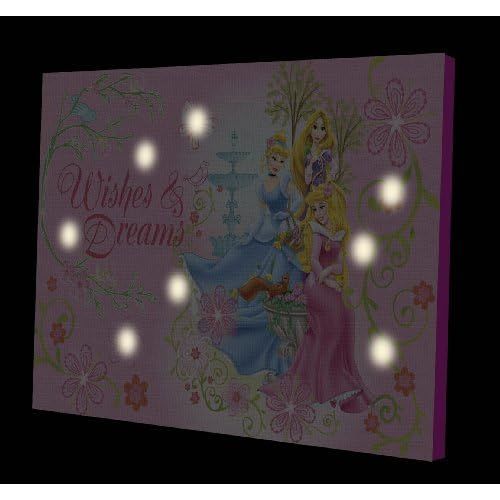  Idea Nuova Disney Princess LED Light Up Canvas Wall Art