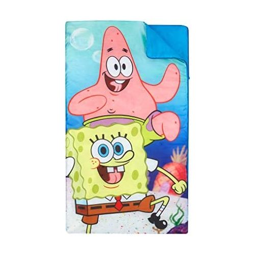  [아마존베스트]Nickelodeon Spongebob Squarepants 2 Piece Sling Bag Slumber Set, 46 L x 26 W, Yellow