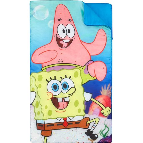  [아마존베스트]Nickelodeon Spongebob Squarepants 2 Piece Sling Bag Slumber Set, 46 L x 26 W, Yellow