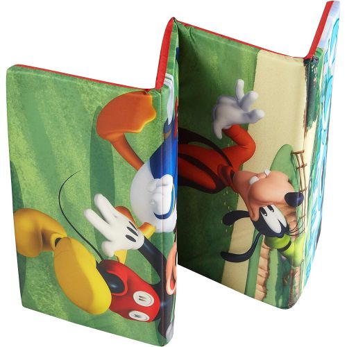  [아마존베스트]Idea Nuova Disney Mickey Mouse Kids Accordion Folding Portable Nap Mat, 44 Lx19 W