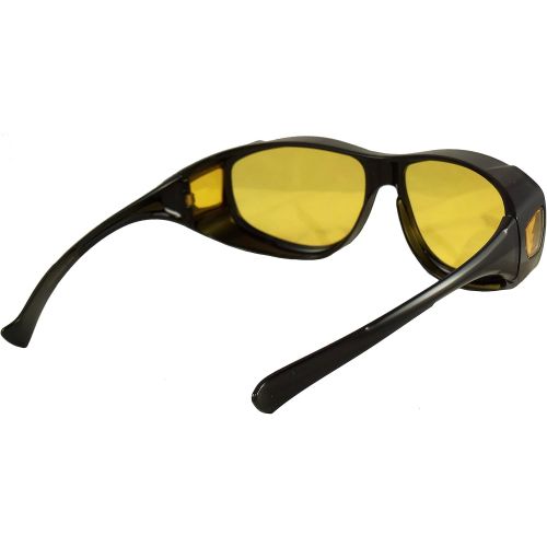  [아마존베스트]Ideal Eyewear Night Driving Wear Over Glasses Yellow Lens Fit Over Glasses