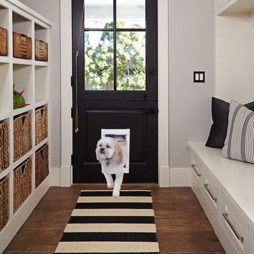  Ideal Pet Products Deluxe Aluminum Pet Door with Telescoping Frame, White