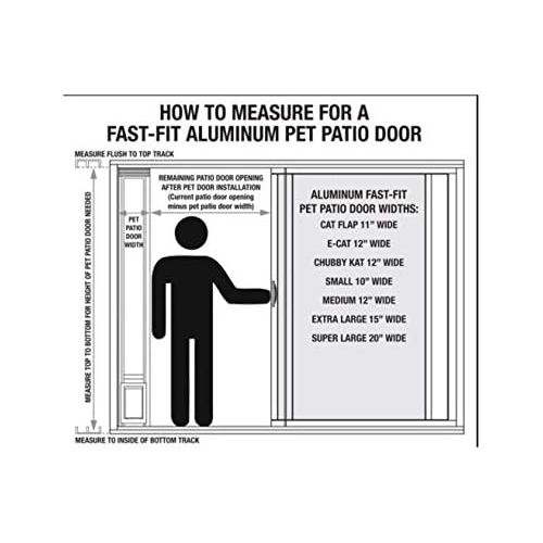  Ideal Pet Products 80 Fast Fit Aluminum Pet Patio Door