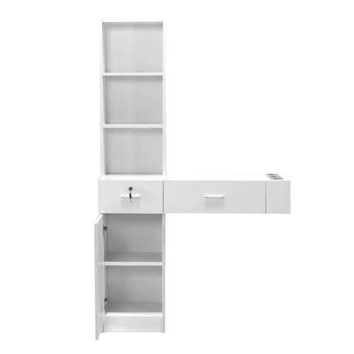  IdealBuy Idealbuy Hair Styling Station Desk Wall Mount Beauty Salon Spa Mirrors Station White