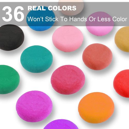  [아마존베스트]ideallife Modeling Clay Air Dry DIY Ultra Light Molding Clay, 36 Colors Soft Magic Plasticine Craft Toy with Tools, Best Kids Gift for Birthday Holiday