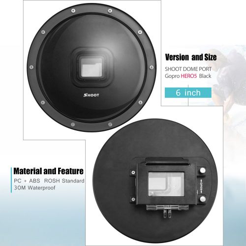  Idealplast Transparent Camera Diving Housing Lens for GoPro Hero 6 and 5 Underwater Photography