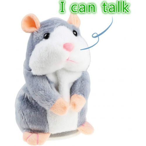  Ideapro Talking Hamster Plush Toy, Repeat What You Say Funny Kids Stuffed Toys, Talking Record Plush Interactive Toys for, Birthday Gift Kids Early Learning