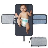 [아마존베스트]Diaper Changing Pad Diaper Change Mat with Head Cushion and Pockets,Infants Baby Portable Waterproof Changer Mat for Home,Travel & Outside Idefair (TM)