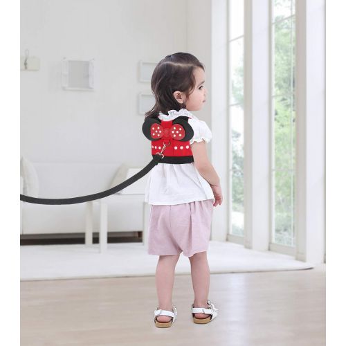  [아마존베스트]Idefair Kids Harness, Kid Leash Anti Lost Belt Harness Safety Walking Leash for Age 1-5 Years Old Boys and Girls to Disneyland, Mall or Zoo (Red)