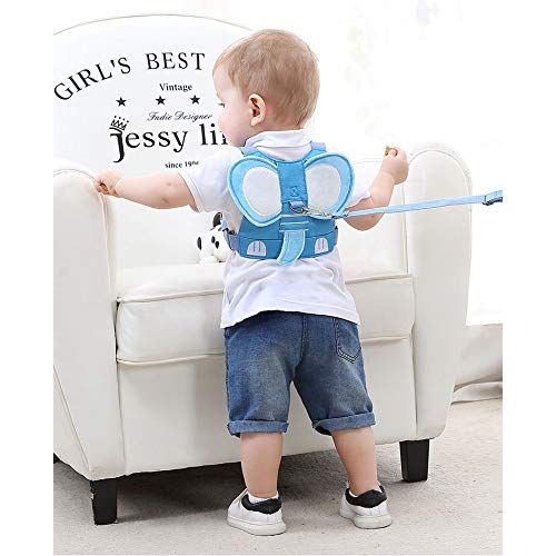  [아마존베스트]Idefair Kids Harness, Kid Leash Anti Lost Belt Harness Safety Walking Leash for Age 1-5 Years Old Boys and Girls to Disneyland, Mall or Zoo (Elephant Blue)