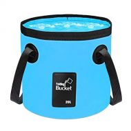 Idefair Foldable Water Bucket 20L, Space Saving Wash Basin Collapsible Water Storage Container Folding Camping Bucket for Outdoor Traveling Hiking Fishing Gardening Car Washing