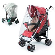 Universal Baby Stroller Rain Cover + Mosquito Net,Idefair Weather Shield Accessories,Protect from Rain Wind Snow Dust Water Proof Ventilate Clear-Breathable Bug Shield for Baby Str