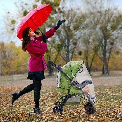  Universal Baby Stroller Rain Cover + Mosquito Net,Idefair Weather Shield Accessories,Protect from Rain Wind Snow Dust Water Proof Ventilate Clear-Breathable Bug Shield for Baby Str