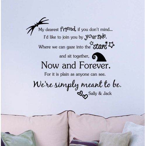  Ideogram Designs My dearest friend if you dont mind now and forever Were simply meant to be Jack and Sally. Vinyl Wall Decor Quotes Sayings inspirational lettering movie sticker stencil wall art de