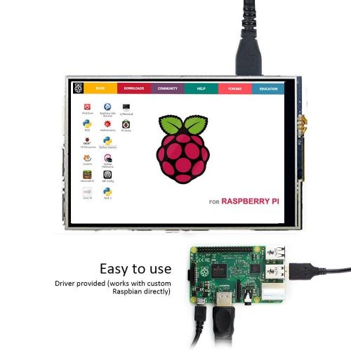  Iduino iduino for Raspberry Pi Display 3.5 inch TFT Touch Screen, 480x320 LCD Monitor with Touch Pen Directly fit for Raspberry Pi 3 2 Model BB+A+A Module SPI Interface