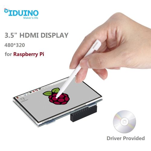  Iduino iduino for Raspberry Pi Display 3.5 inch TFT Touch Screen, 480x320 LCD Monitor with Touch Pen Directly fit for Raspberry Pi 3 2 Model BB+A+A Module SPI Interface