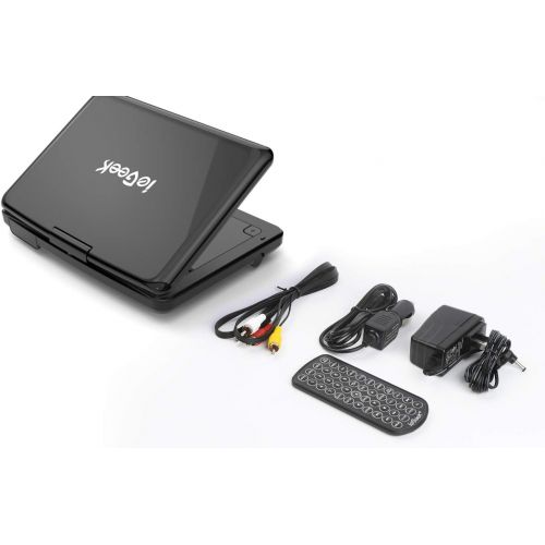  [아마존 핫딜]  [아마존핫딜]IeGeek ieGeek Portable DVD CD Player with 12.5 HD Swivel Screen, 5 Hrs Long Lasting Built-in Rechargeable Battery, Region Free, Personal DVD Players with Remote Control, Support USB&SD, A