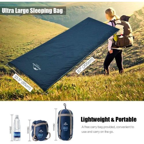  [아마존 핫딜] [아마존핫딜]IeGeek ieGeek Sleeping Bag, Lightweight Envelope Sleeping Bags with Compression Sack Portable Waterproof for 3 Season Travel Camping Hiking Backpacking Outdoor Activities,Ultra-Large for