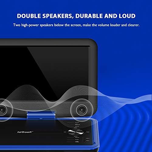  [아마존베스트]IeGeek ieGeek 11.5 Portable DVD Player with SD Card/USB Port, 5 Hour Rechargeable Battery, Eye-protective Screen, Support AV-IN/ OUT, Region Free, Blue