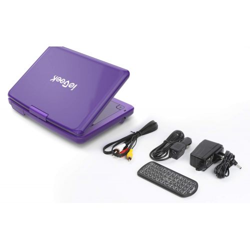  IeGeek ieGeek 12.5 Portable DVD Player with 5 Hour Rechargeable Battery, 10.5 inch HD Swivel Screen, Support One-Key Mute Playing, Loop Playing, Memory Playing, Region Free, Purple